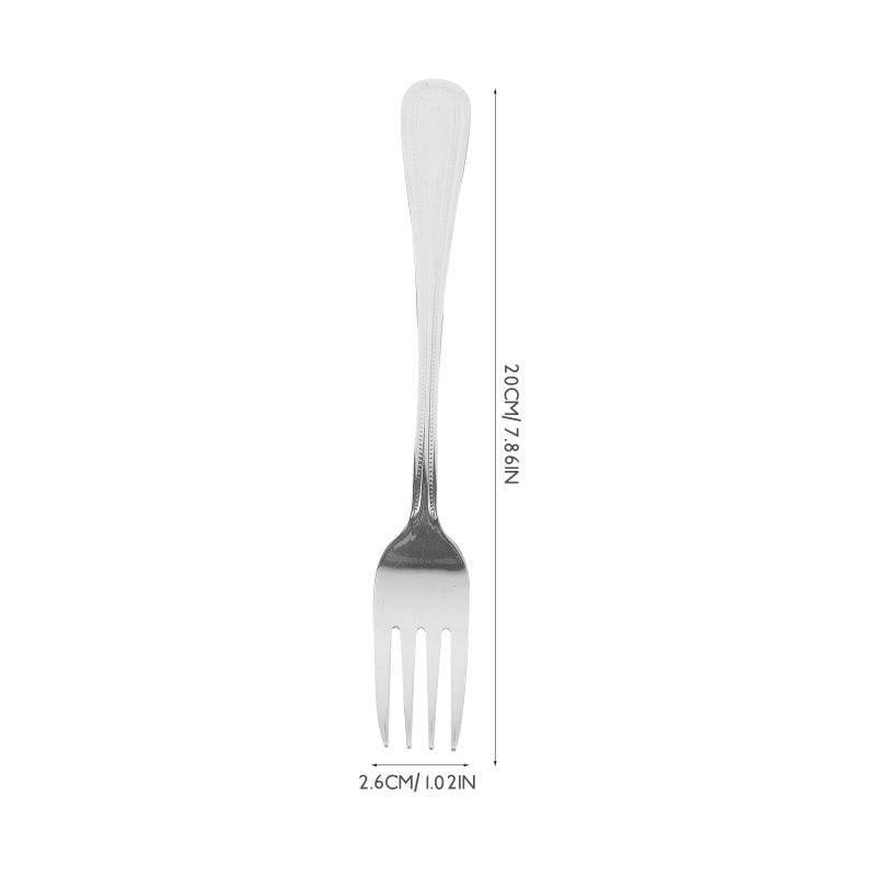 4 Stainless Steel Dessert Forks Flatware Set For Home Kitchen Restaurant Use - Image 5