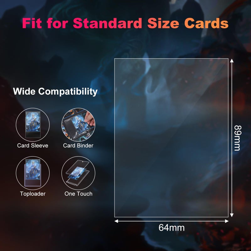 Proijeut 600 Pack Card Sleeves Clear, Perfect Fit Inner Sleeves Ideal for Double-sleeving, Trading Card Sleeve Compatible with MTG, PKM, TCG and Gaming Cards (60 Microns) - Image 4