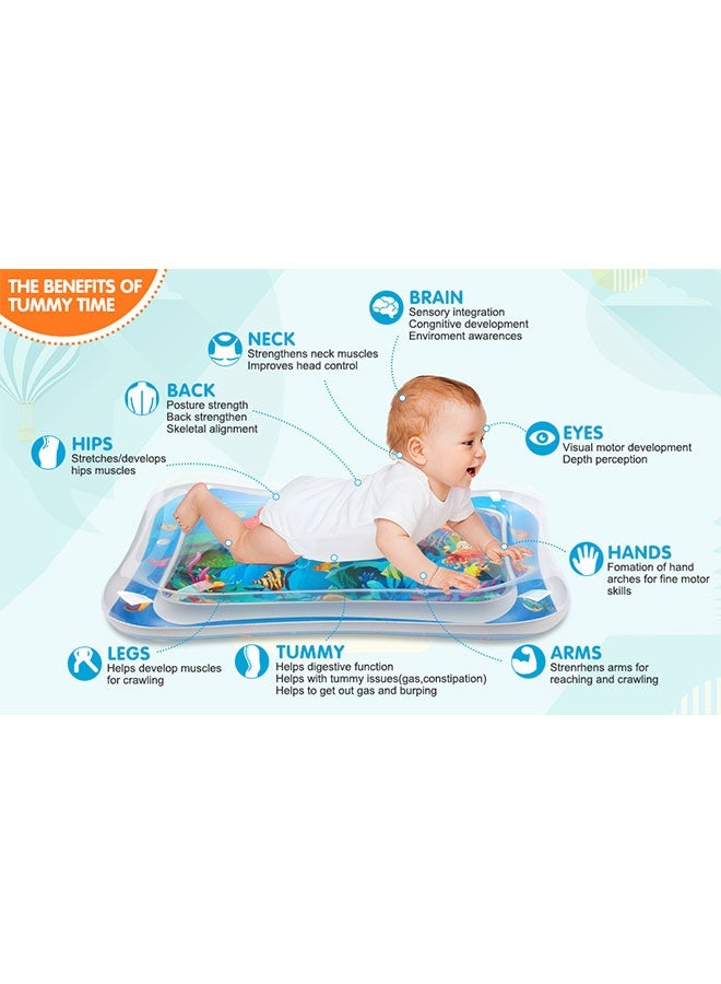 Inflatable Tummy Time Mat Premium Baby Water Play Mat for Infants and Toddlers Baby Toys for 3 to 24 Months, Strengthen Your Baby's Muscles, Portable  - Image 5