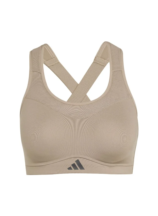 Adidas Adidas Tlrdim Hs Bra Brown Workout Bra - High Support Bra For Women