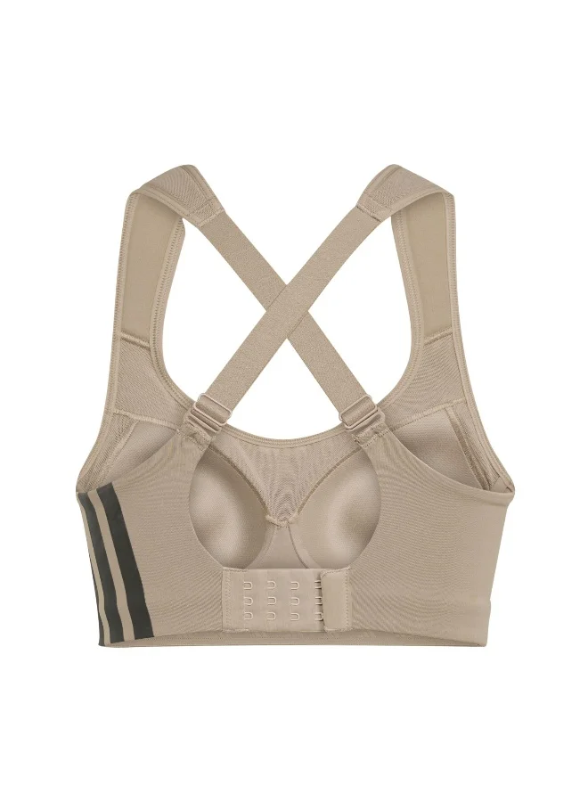 Adidas Adidas Tlrdim Hs Bra Brown Workout Bra - High Support Bra For Women