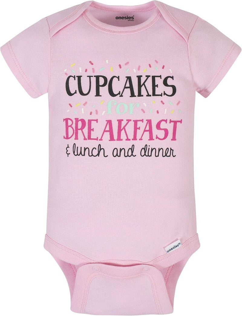 Onesies Brand baby-girls 8-Pack Short Sleeve Printed Bodysuits Baby and Toddler T-Shirt Set - Image 4