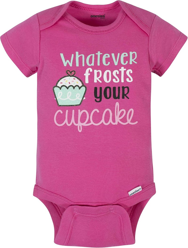Onesies Brand baby-girls 8-Pack Short Sleeve Printed Bodysuits Baby and Toddler T-Shirt Set - Image 2