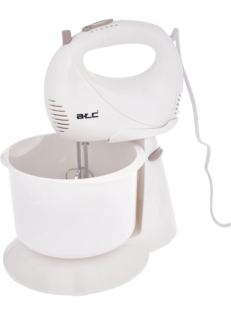 ATC Stand Mixer with Bowl 2L 200W Electric Cake Mixer Food Mixer Plastic Body Removable Bowl Knob Control H-SM730 - Image 1