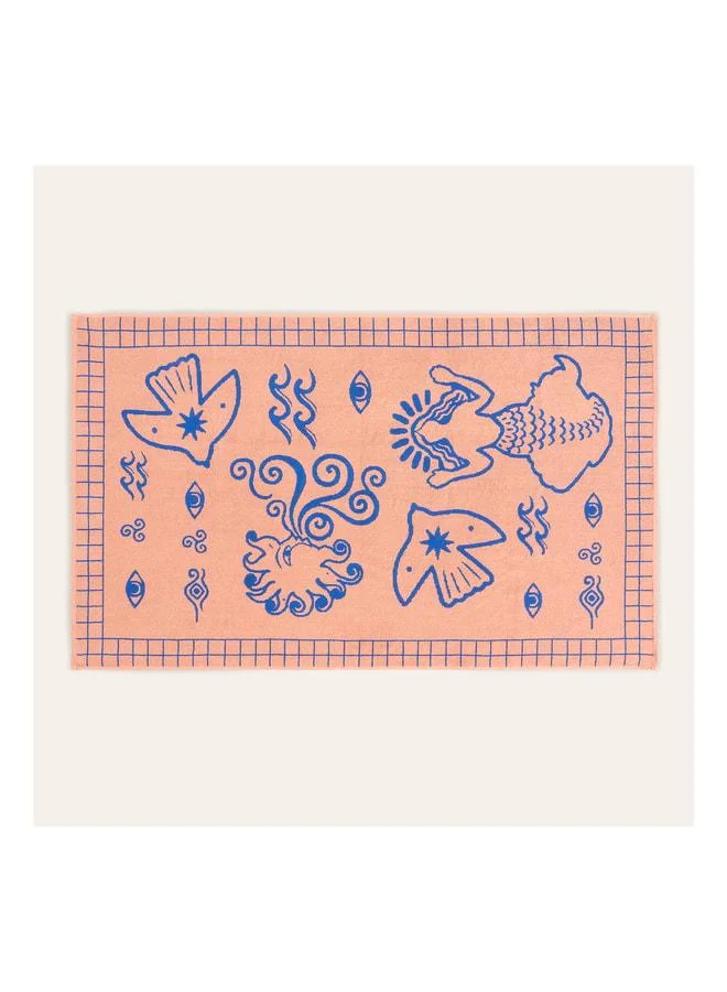 Zsa Zsa Zsu Tabea Blue-somon Beach Towel 90x150 cm