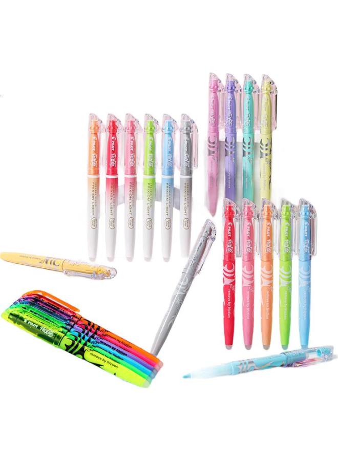 Pilot Erasable Highlighter, Natural Color Series, Color Frixion Marker, Highlighting Pen, Sfl-10Sl Slanted Tip, White Barrel, Red - Image 1