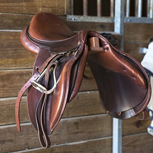 Intrepid International Portable Wooden Saddle Rack Wall Mount Saddle Holder SpaceSaving Solution for English Western Saddles Folding Saddle Rack - Image 3