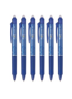 PILOT 6-Piece Frixion Clicker Erasable Ball Pen 0.5mm Tip Blue Ink  - Image 1