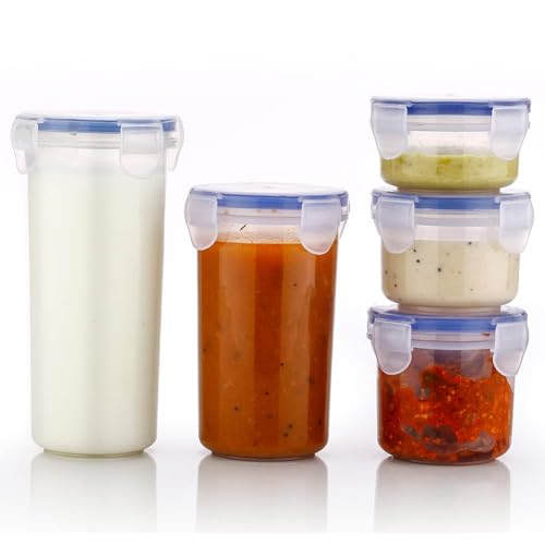 MODINITY Plastic Storage Container Set of 5 (110ml–500ml) | Modular Fridge Organizer with Lids | BPA-Free, Airtight, Stackable Kitchen Box for Snacks, Fruits, Pantry & Food Storage - Image 3