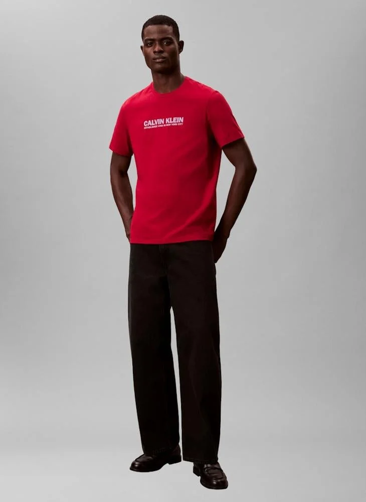 CALVIN KLEIN Graphic Crew Neck T-Shirt