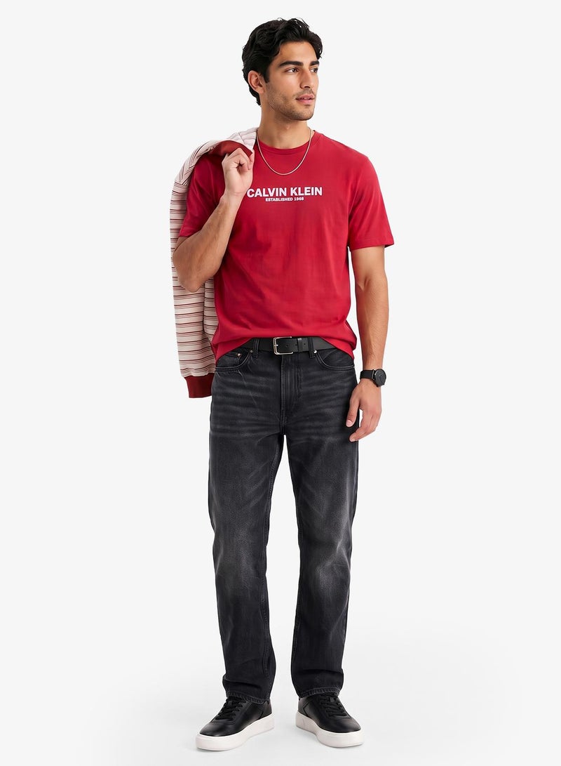 CALVIN KLEIN Graphic Crew Neck T-Shirt - Image 1