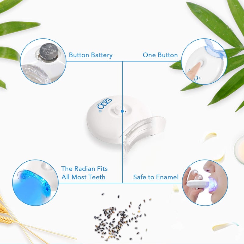 EZGO Teeth Whitening LED Accelerator Lights, 5 X LED Light Whiten Teeth Faster, Works with Tooth Whitening Gel, Whitening Trays or White Strips - Image 3