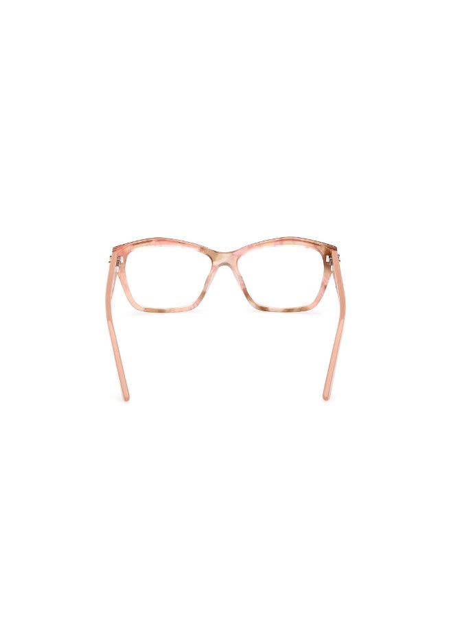 GUESS Gm0397 Square Acetate Frames For Women Size 54, Pink Avana - Image 4
