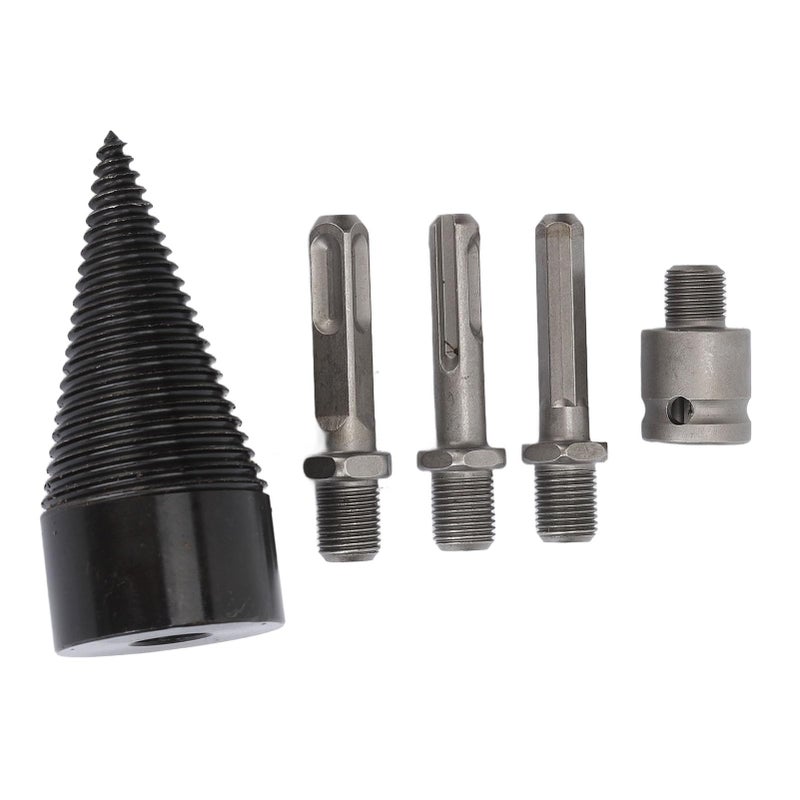 42mm Wood Log Splitter Drill Bit Set 5 Pcs for Quick Efficient Wood Splitting - Image 4