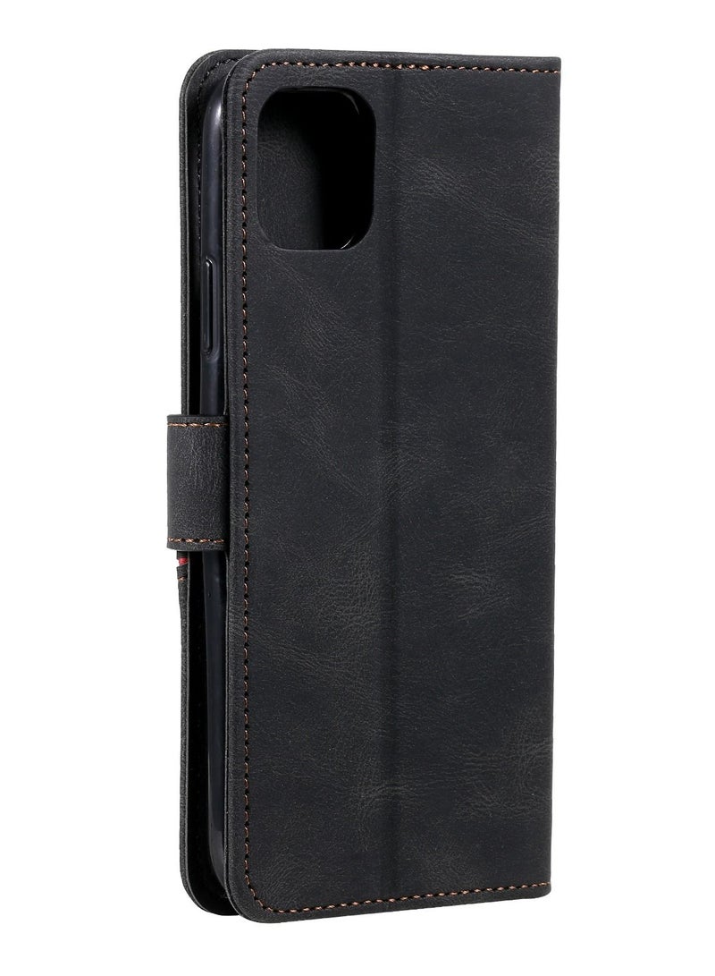 Suteni Color Block Flip Cover Leather Hidden Card Slots Phone Case for iPhone - Image 2