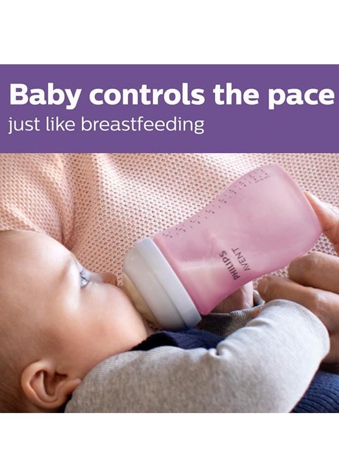 Philips Philips AVENT Natural Baby Bottle with Natural Response , Pink Baby Gift Set with Snuggle  - Image 3
