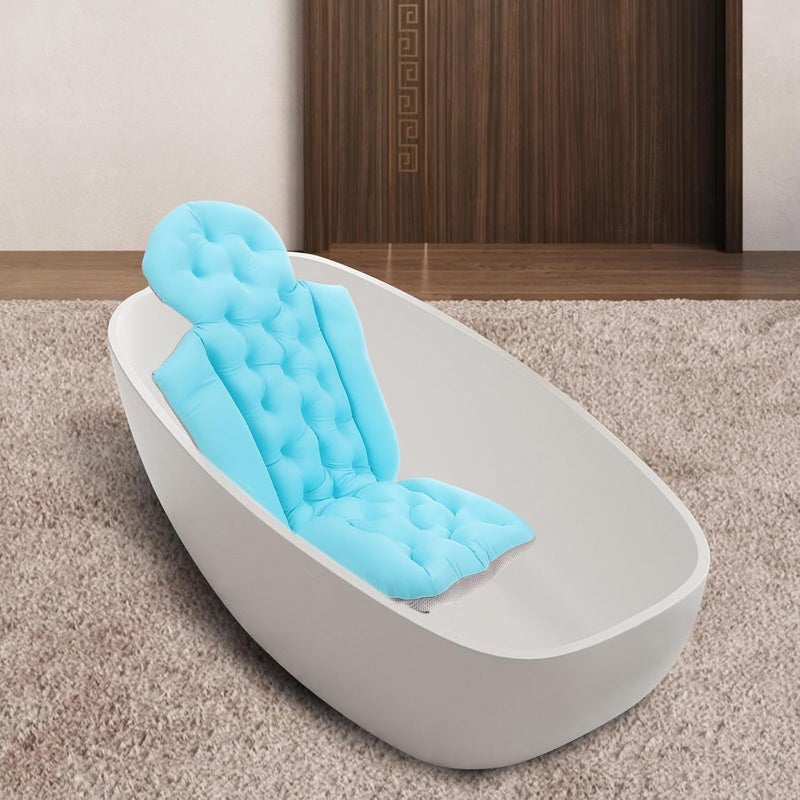 Global trendy simple build PRETYZOOM Adult Bathtub Cushion Pillow with Non-Slip Suction Cups, Long Bath Pillow Headrest for Tub, Blue Bathing Cushion Support for Shower and Spa Use Simple multi-feature universal build Globally trusted quality Indoor outdoor all-purpose fit Modern practical shape Home & light industrial compatible Multi-demand compliant quality Moisture wear upgraded quality Cross part assemble fit Elegant appearance Pre-stock well-packed goods Diverse requirement fit Carefully selected solid material Classic design alternatives General standard crafted Certified local stock Tiered purchase options Various color options Flexible purchase choices Light durable upgraded substance Flexible varied design Multi-budget available picks Big & small space compatible Hot & cold climate compatible Light & sturdy - Image 4