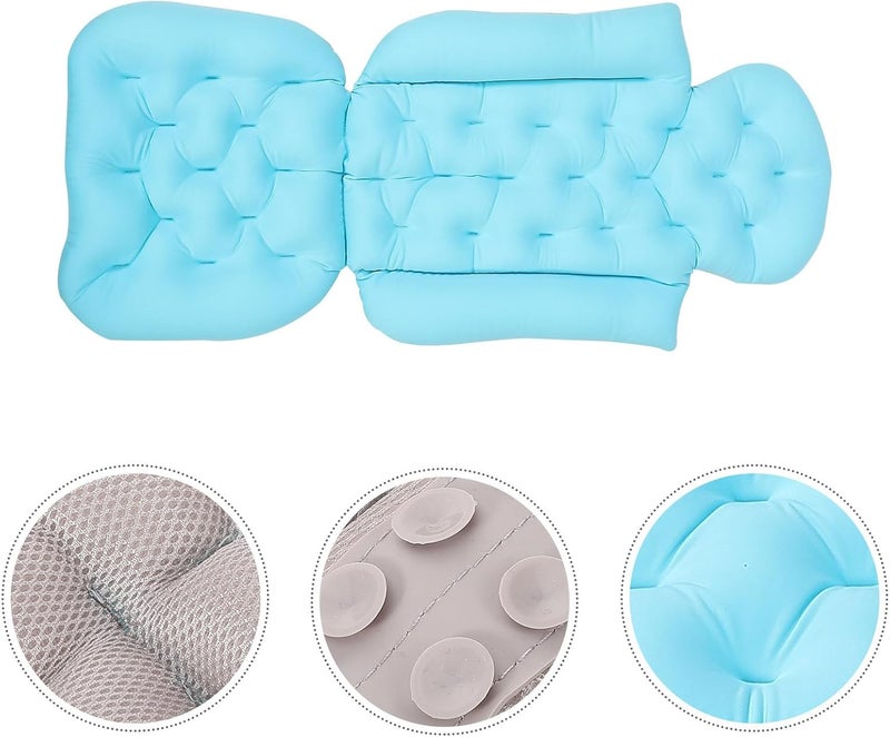 Global trendy simple build PRETYZOOM Adult Bathtub Cushion Pillow with Non-Slip Suction Cups, Long Bath Pillow Headrest for Tub, Blue Bathing Cushion Support for Shower and Spa Use Simple multi-feature universal build Globally trusted quality Indoor outdoor all-purpose fit Modern practical shape Home & light industrial compatible Multi-demand compliant quality Moisture wear upgraded quality Cross part assemble fit Elegant appearance Pre-stock well-packed goods Diverse requirement fit Carefully selected solid material Classic design alternatives General standard crafted Certified local stock Tiered purchase options Various color options Flexible purchase choices Light durable upgraded substance Flexible varied design Multi-budget available picks Big & small space compatible Hot & cold climate compatible Light & sturdy - Image 2