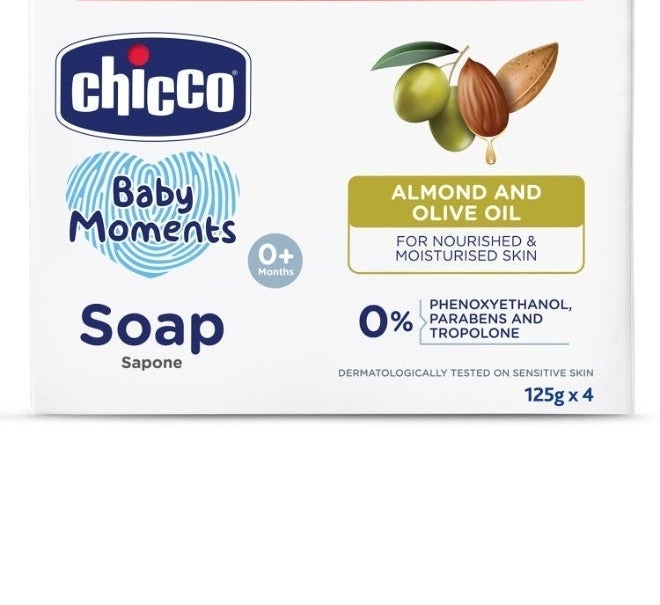 Chicco Soap 125G Pack Of 4 With Talcum Powder 300G - Image 3