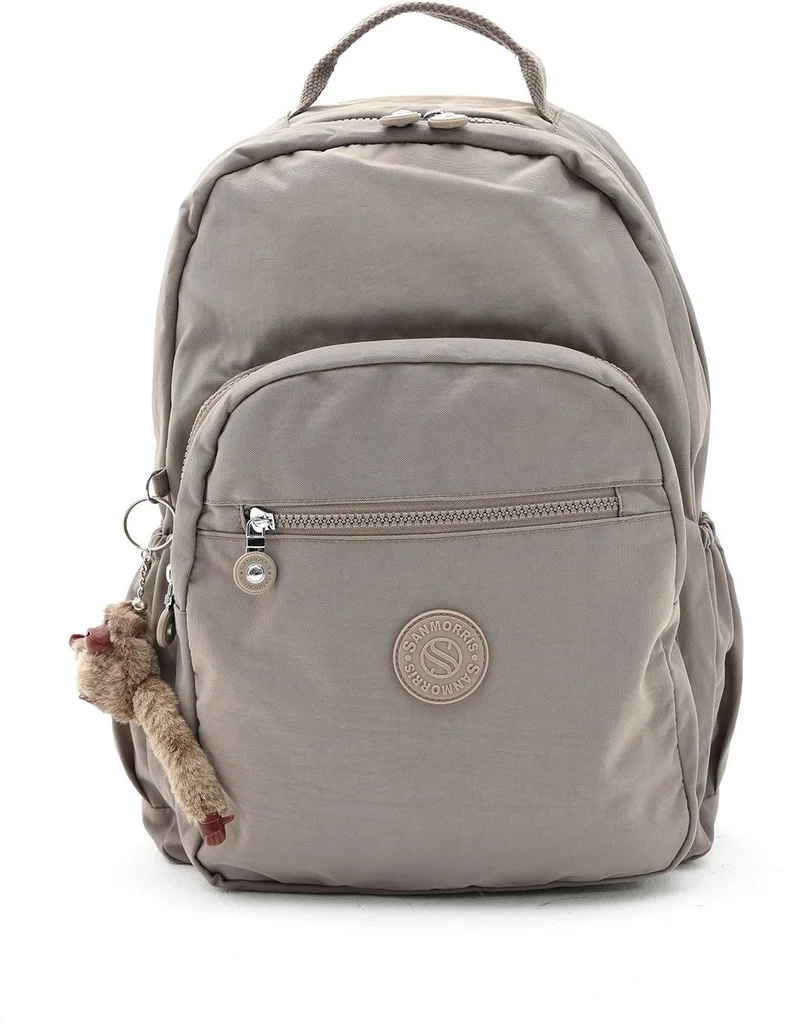 Sanmorris Unisex Water-Resistant Crinkle Fabric Multi-Eye Large Size Laptop School and Backpack