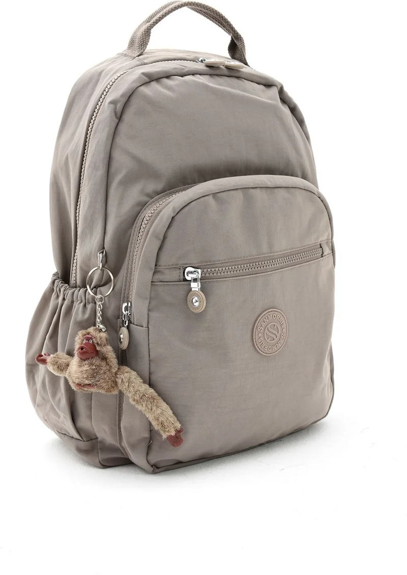 Sanmorris Unisex Water-Resistant Crinkle Fabric Multi-Eye Large Size Laptop School and Backpack