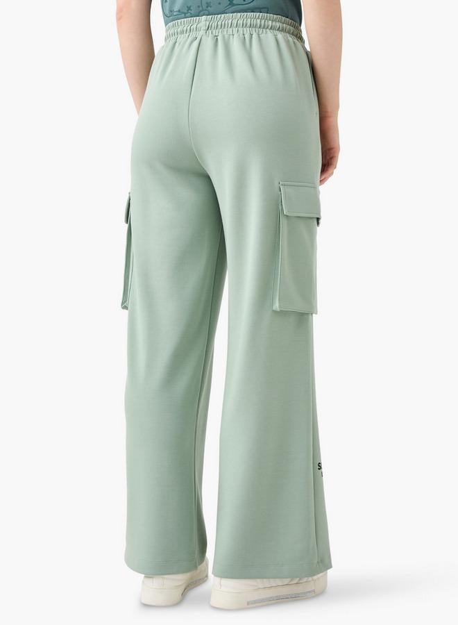 SP Characters Snoopy Print Cargo Jog Pants with Drawstring Closure - Image 3