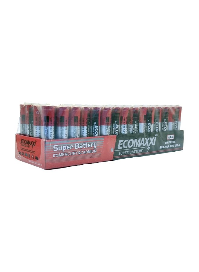 Ecomaxx - ECOMAXXI AAA BATTERY 60PCS BOX - Image 1