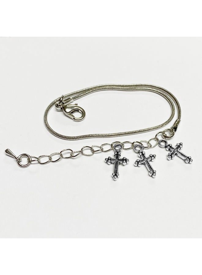 Heather's CF Silver Small Crosses Mini Cross Charms Variety Cross Beads for Bracelets Craft 1 Inch Cross Charm Bulk Cross Pendant Jewelry Making(Tiny silver 200pcs cross), 14mm*9mm, Pewter, metal - Image 5
