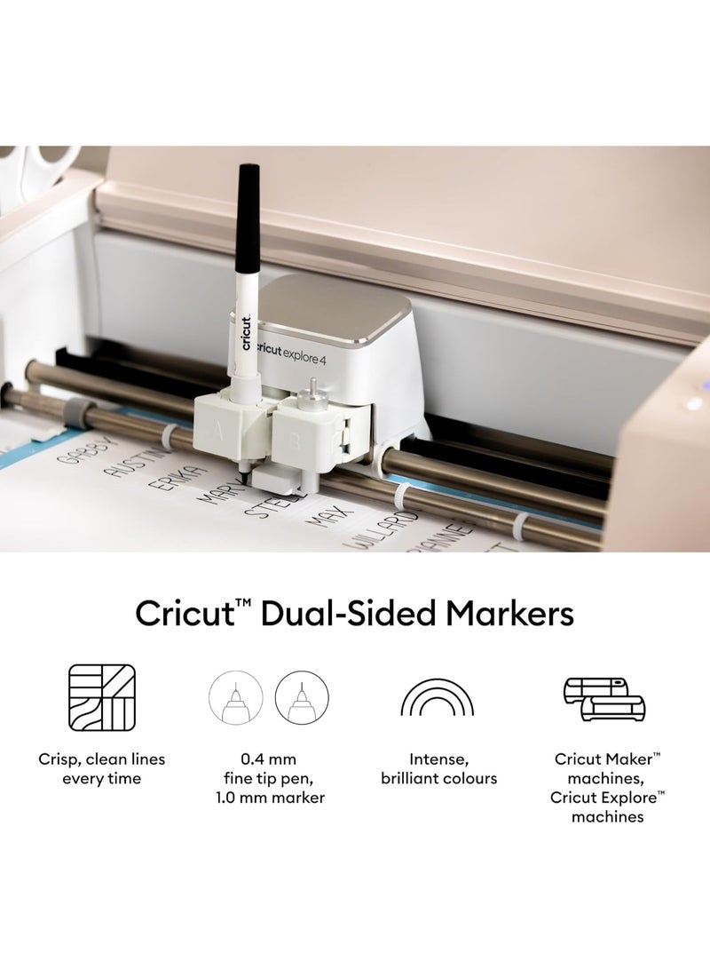 Cricut Dual-Sided Markers, Ultimate Set, 20 Count, Fine Point 0.4mm and Marker 1.0mm Tips, Multiple Colours - Image 3