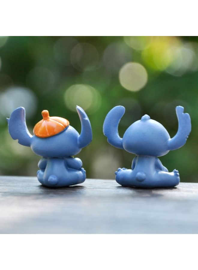 Set of 4 Stitch Figure Toy, Mini Model Statue Figure Toy, Cartoon Micro Landscape Desktop Decoration, High Quality Cartoon Figure Toy for Collection, Decoration - Image 4