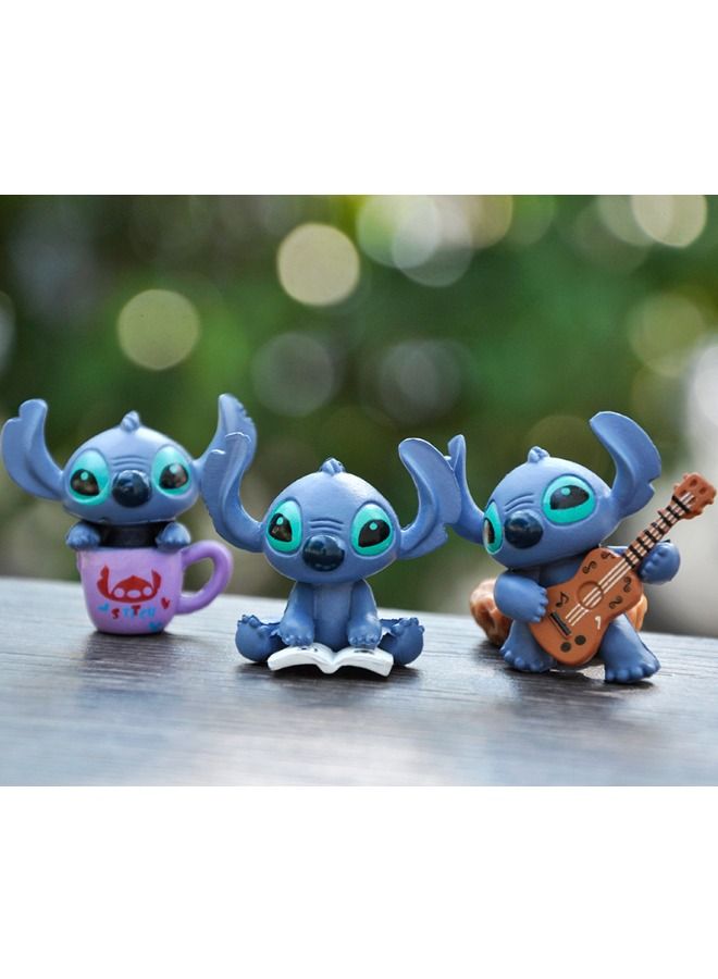 Set of 4 Stitch Figure Toy, Mini Model Statue Figure Toy, Cartoon Micro Landscape Desktop Decoration, High Quality Cartoon Figure Toy for Collection, Decoration - Image 2