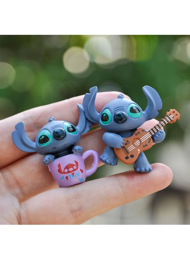 Set of 4 Stitch Figure Toy, Mini Model Statue Figure Toy, Cartoon Micro Landscape Desktop Decoration, High Quality Cartoon Figure Toy for Collection, Decoration - Image 5