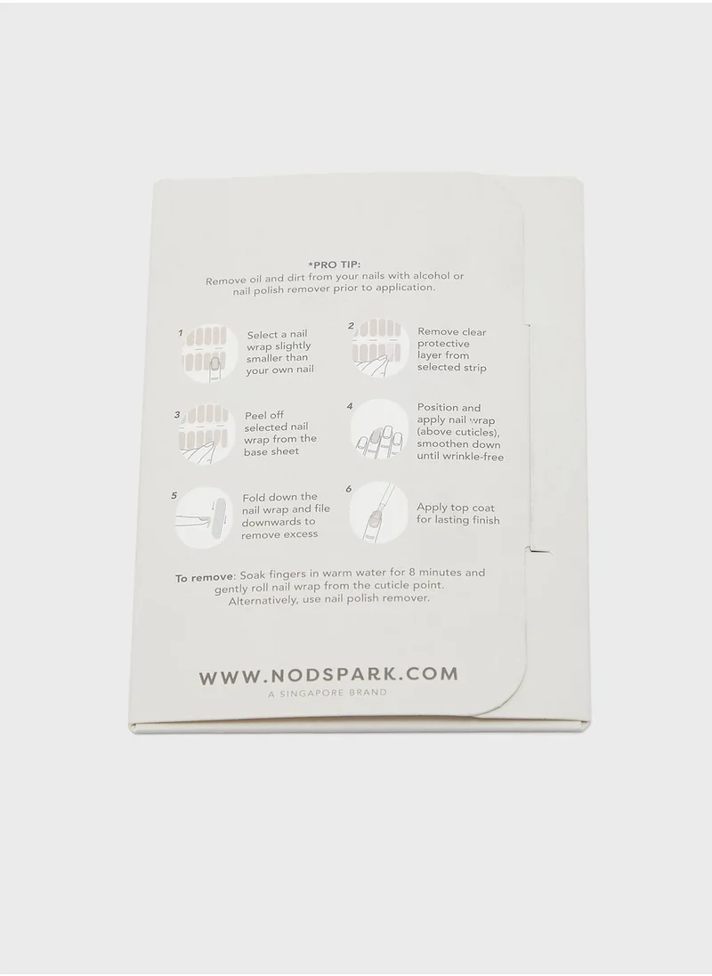 NODSPARK Nail Art Wrap - Olive Milky Way