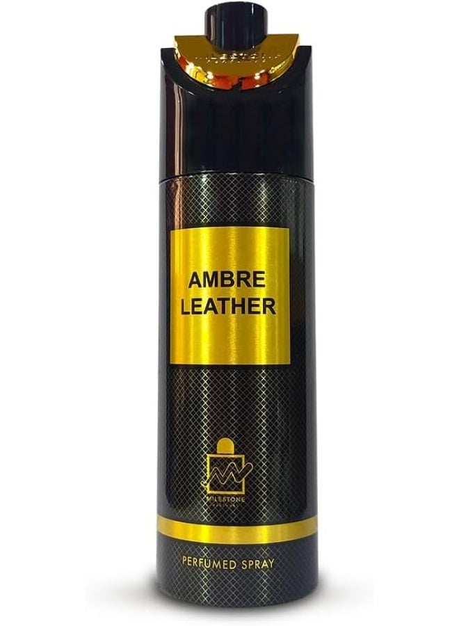 Milestone Ambre Leather Perfumed Spray For Unisex 200ml - Image 1