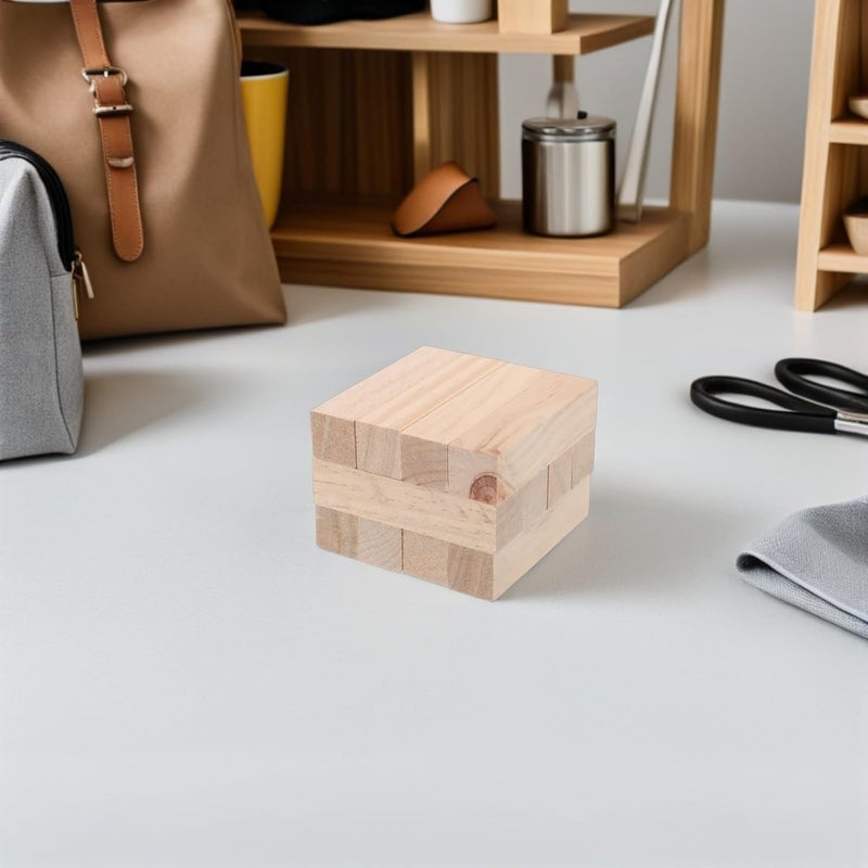 20pcs Unfinished Pine Wood Carving Blocks 10x2.5x2.5cm DIY Woodcraft Cubes for Beginners Woodworking Block Set Suitable for Handcarving and Artistic Projects - Image 5