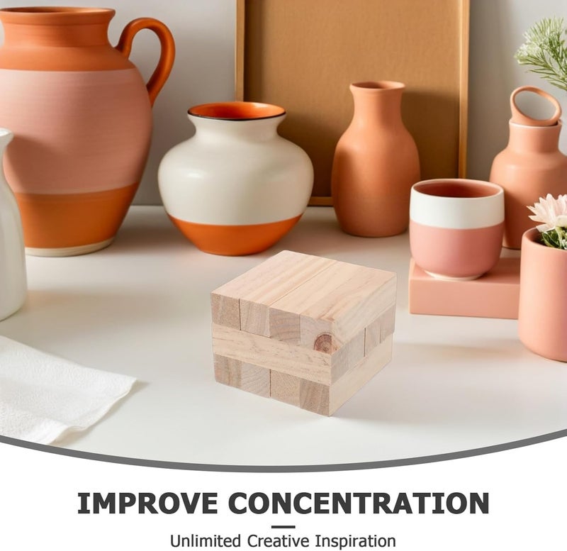 20pcs Unfinished Pine Wood Carving Blocks 10x2.5x2.5cm DIY Woodcraft Cubes for Beginners Woodworking Block Set Suitable for Handcarving and Artistic Projects - Image 3