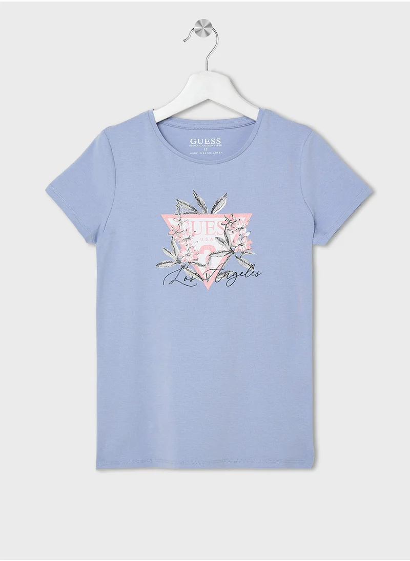 جس Kids Graphics Print  T-Shirt