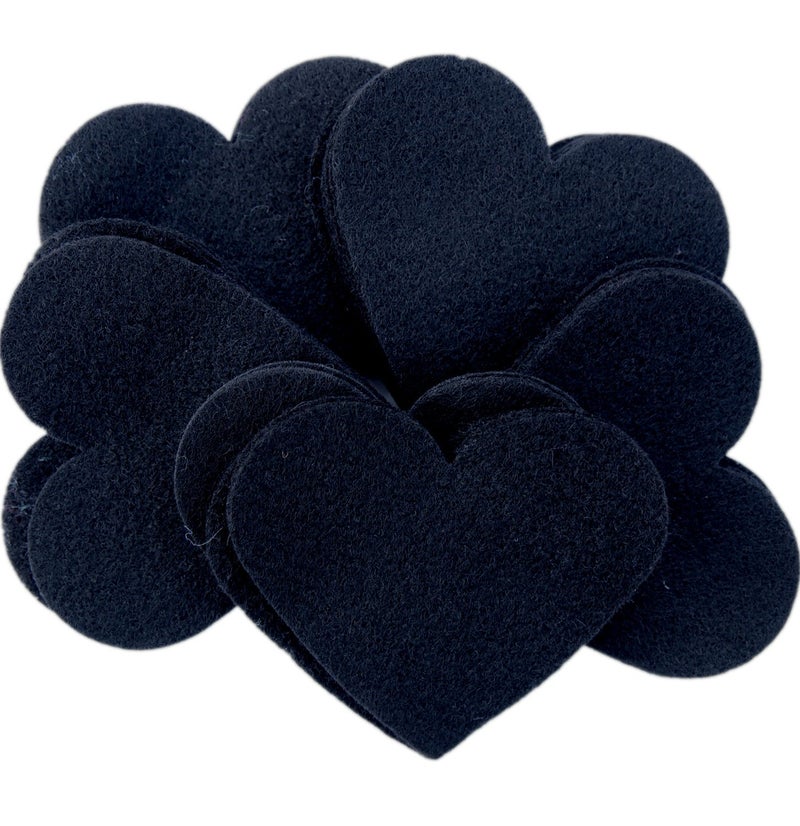 Playfully Ever After 3 Inch 28pc Felt Hearts (Black) - Image 5
