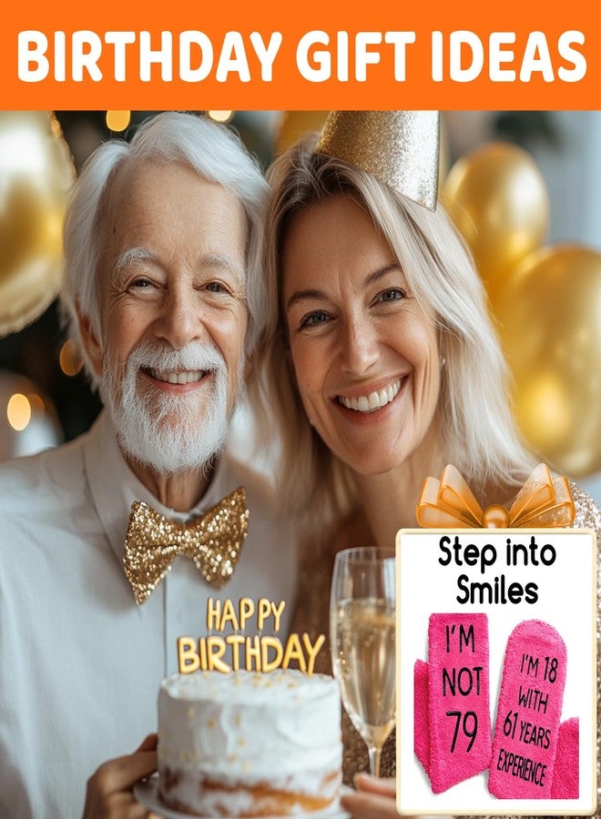 Happy Pop HAPPYPOP 79th Birthday Gifts for Women - 79 Year Old Birthday Socks for Women, Gift Ideas - Image 3