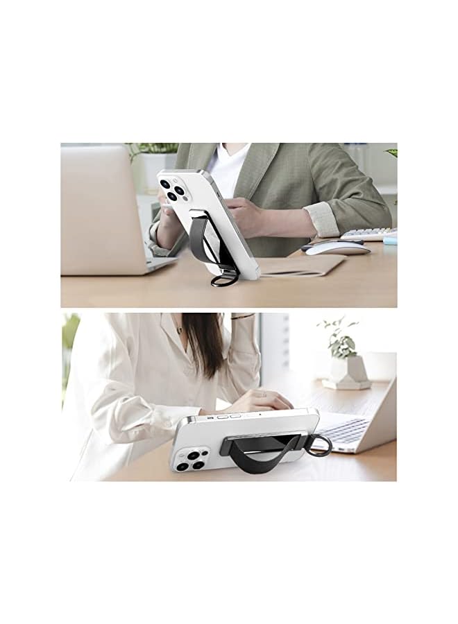 Green Tiger Phone Grip, 3 Packs Phone Grips for Back of Phone, Phone Strap Grip Holder Finger Cell Phone Grip Telescopic Phone Finger Strap Stand Universal Finger Kickstand for Most Smartphones (Black) - Image 2