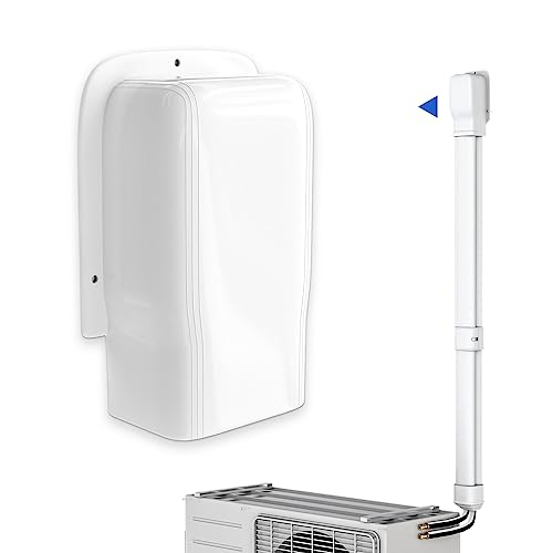 Cestluck 3'' Width Entry Wall Cover, PP Mini-Split Line Set Cover Accessories for Ductless Mini Split, Central AC and Heat Pumps, White - Image 1