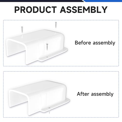Cestluck 3'' Width Entry Wall Cover, PP Mini-Split Line Set Cover Accessories for Ductless Mini Split, Central AC and Heat Pumps, White - Image 4