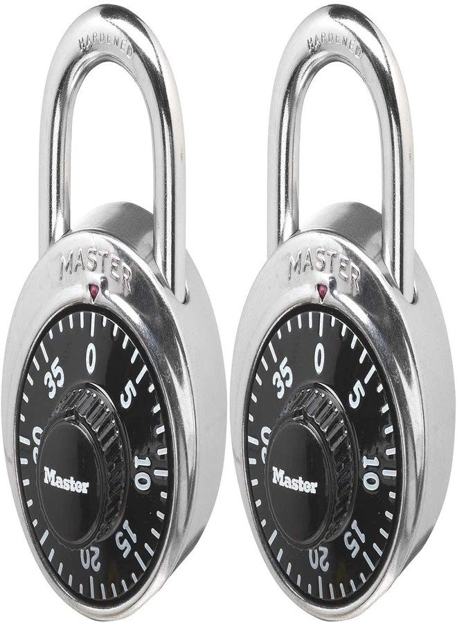 Master Lock 1500D Locker Lock Combination Padlock, 2 Pack, Black