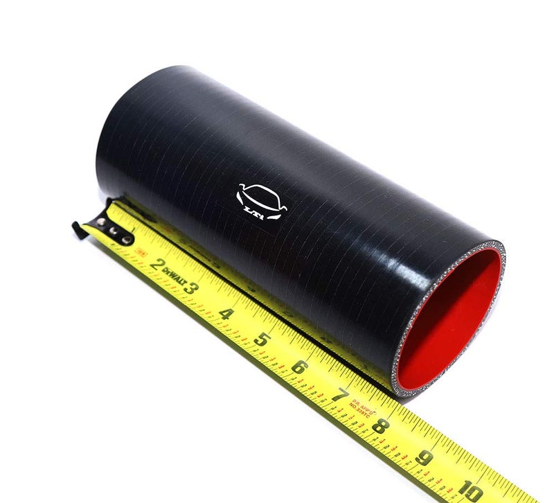 TenkeAuto 8" Long High Performance 4-Ply Reinforced 3" ID Straight Coupler Silicone Hose Turbo/Intercooler/Piping (BLACK 3'') - Image 2
