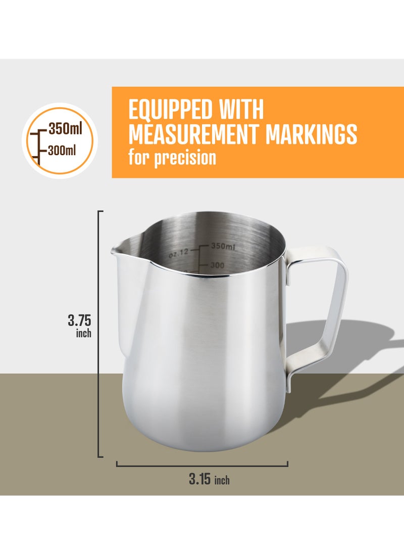 MMG - Stainless Steel Milk Frother Pitcher Milk Frothing Coffee Cup, Perfect Pitcher for Espresso Latte Art Barista - Image 1