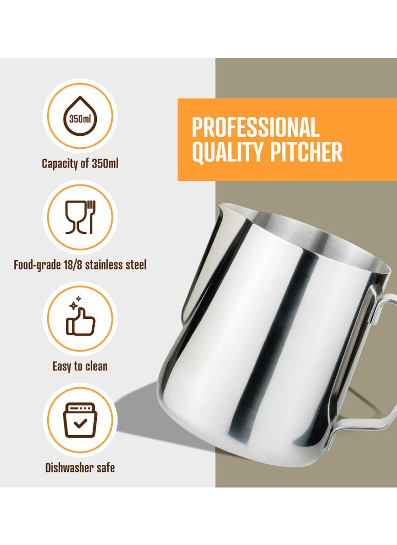 MMG Stainless Steel Milk Frother Pitcher Milk Frothing Coffee Cup, Perfect Pitcher for Espresso Latte Art Barista  - Image 5