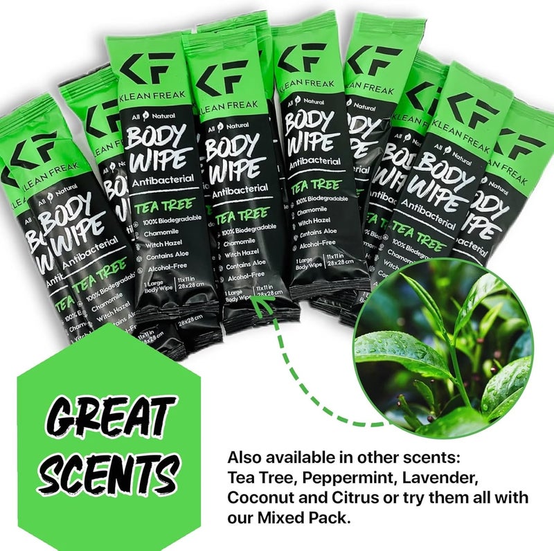 Klean Freak - Body Wipes - 100 Pack - Tea Tree - Image 2
