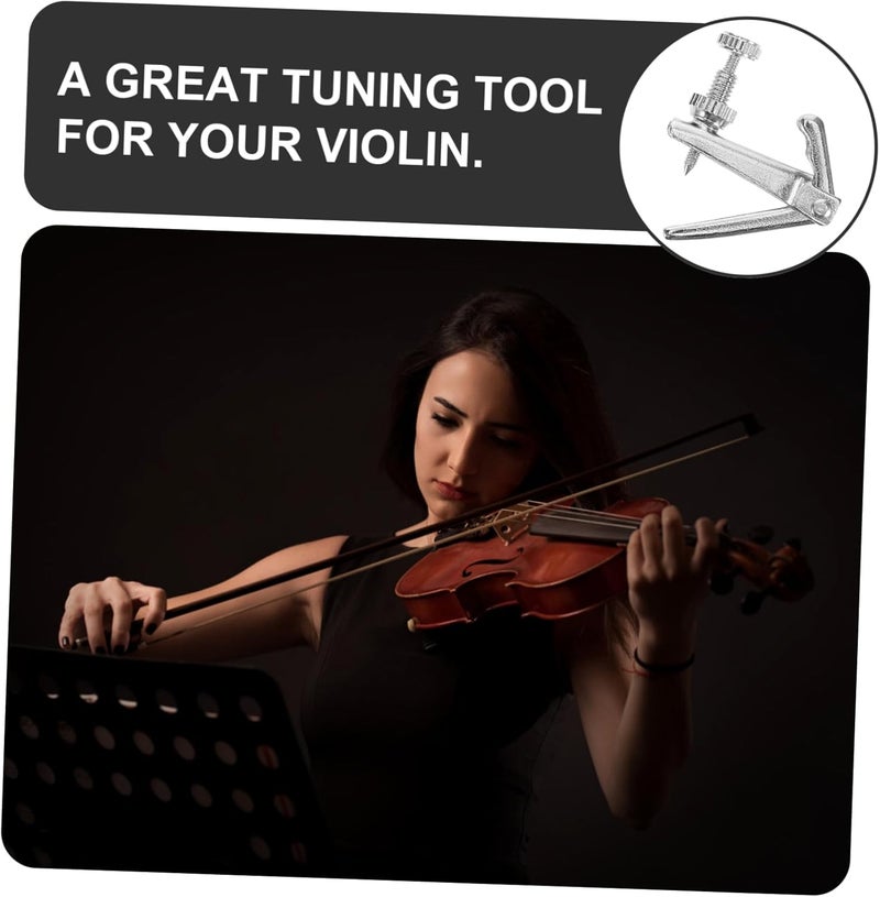 4pcs Violin Fine Tuners Silver String Adjusters for Violins and Cellos Essential Musical Instrument Accessories for Beginners and Professionals - Image 2