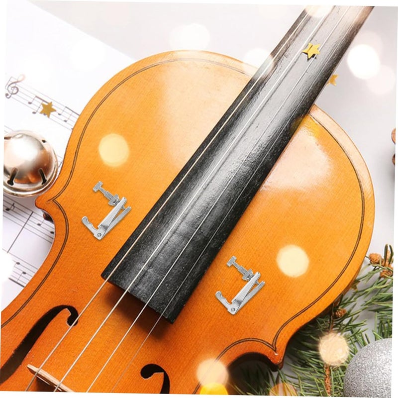 4pcs Violin Fine Tuners Silver String Adjusters for Violins and Cellos Essential Musical Instrument Accessories for Beginners and Professionals - Image 4