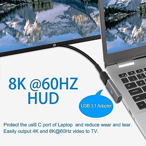ETZIN 10Gbps 90 Degree USB 3.1 Adapter 1 Pack, Right Angle USB A Male to Female Converter Extender for PC, Laptop, USB A Charger, Power Bank and More-EPL-1074TC. - Image 4